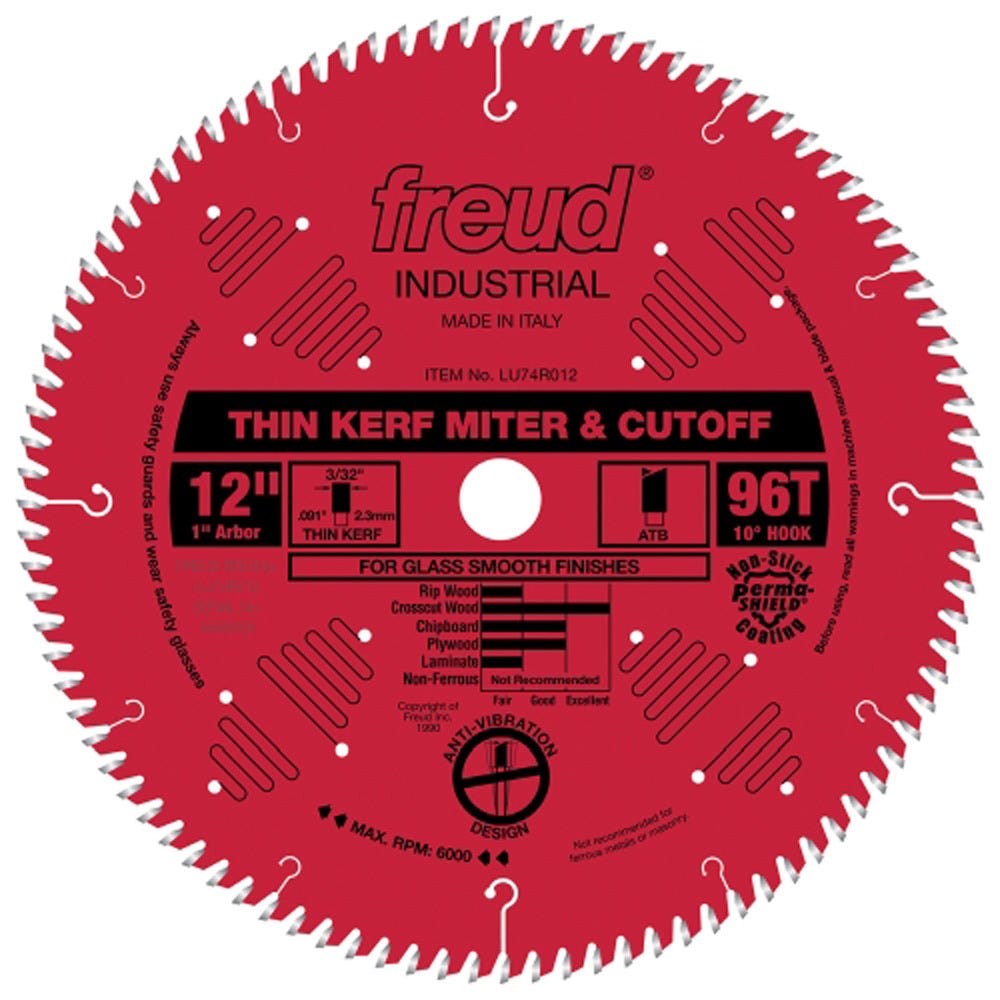 Freud® LU74R Industrial Thin Kerf Ultimate Cut-Off Saw Blades | Rockler  Woodworking and Hardware