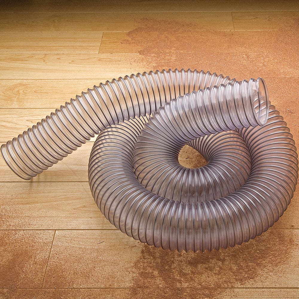 Clear Reinforced Anti-Static Dust Collection Flex-Hose