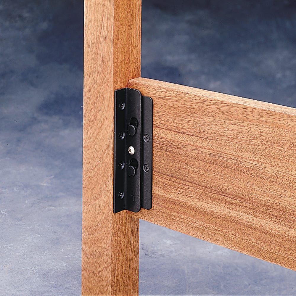 Surface Mounted Keyhole Bed Rail Brackets - 90° Bracket Set | Rockler  Woodworking and Hardware