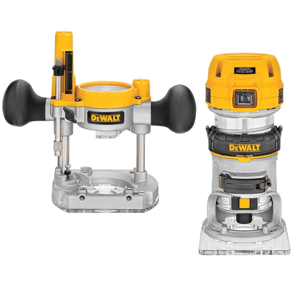 DeWalt DWP611PK Compact Router Combo with Fixed and Plunge Bases Rockler Woodworking and Hardware