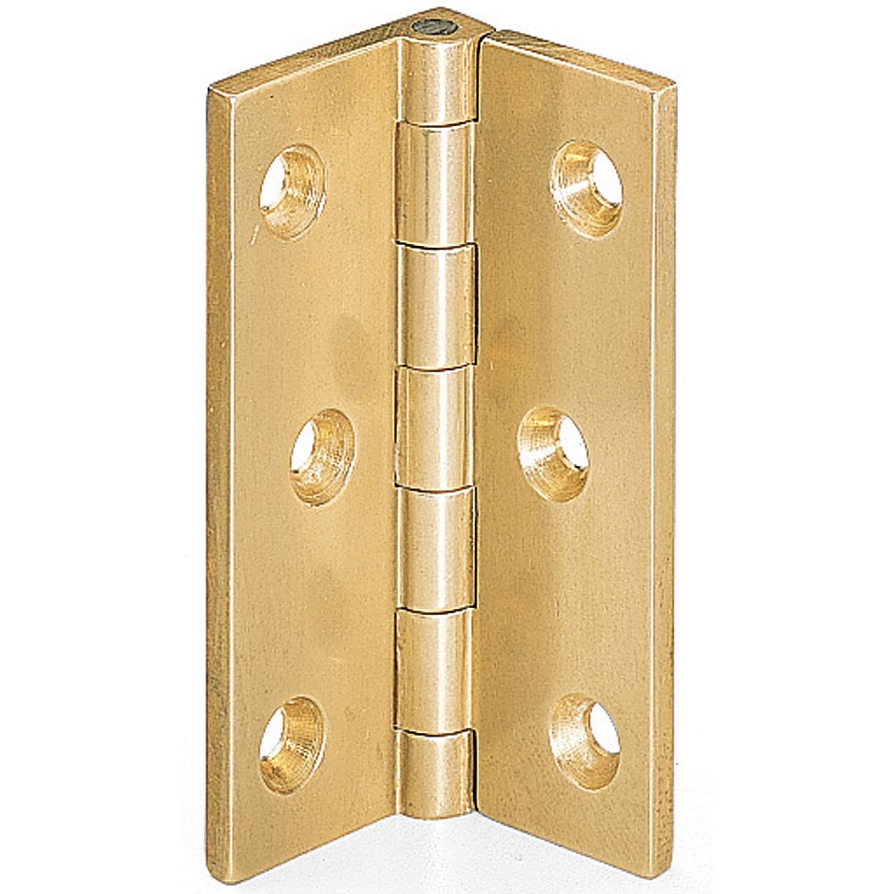 Brusso Solid Brass Small Box Stop Hinges | Rockler woodworking and Hardware