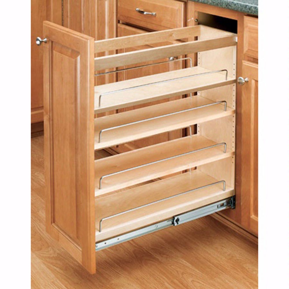 448BBSCWC8C - Wall Pull-Out Organizer w/ Adjustable Shelves and Soft-Close  Slides for 12 Wall Cabinet - Natural Maple - Express Kitchens