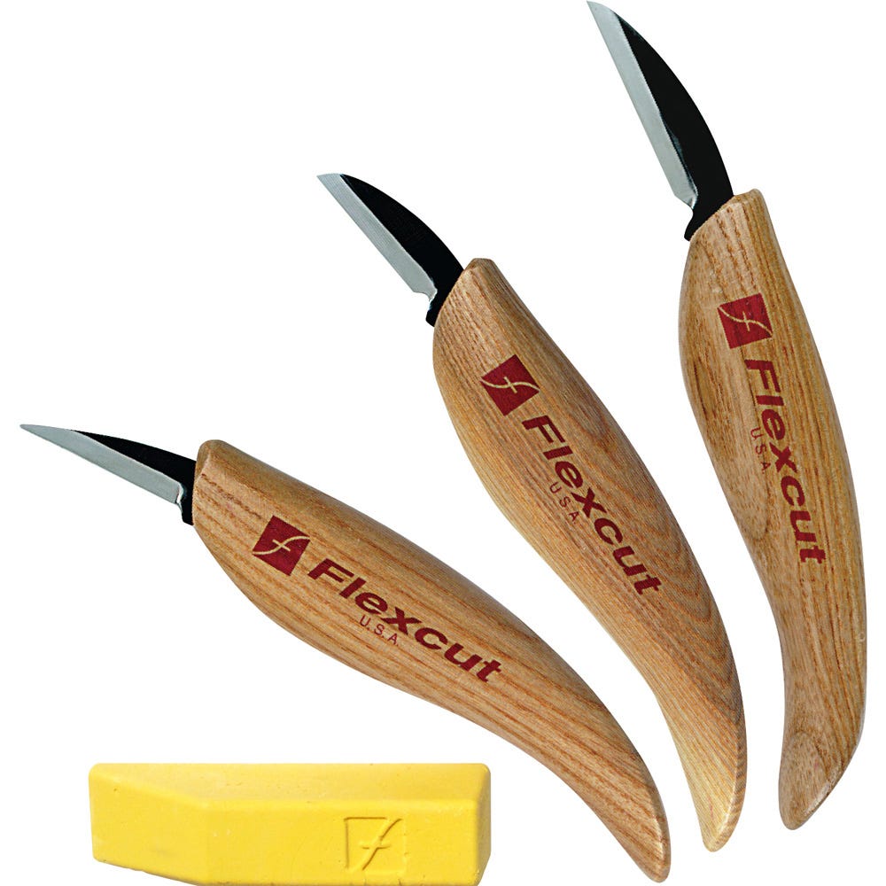  ROCKLER Five Piece Power Grip Carving Set (Japan Import): Wood  Carving Tools: Home & Kitchen