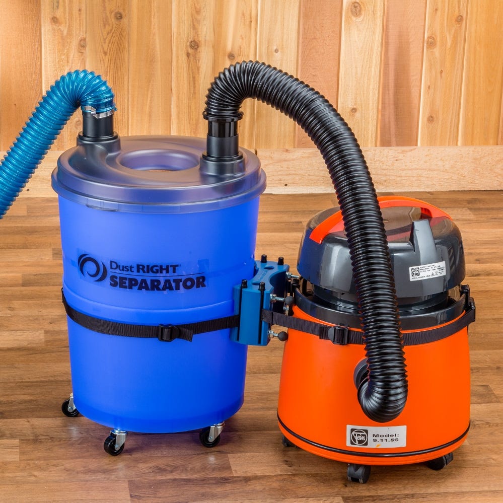 Dust Right® Dust Separator with Vacuum Harness | Rockler Woodworking and  Hardware