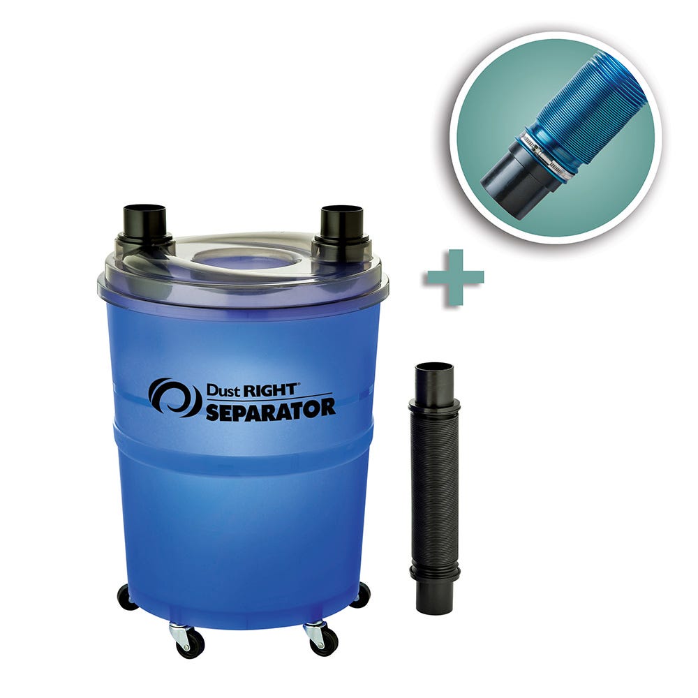 Dust Right 4'' Wall-Mount Cyclone Dust Separator - Rockler