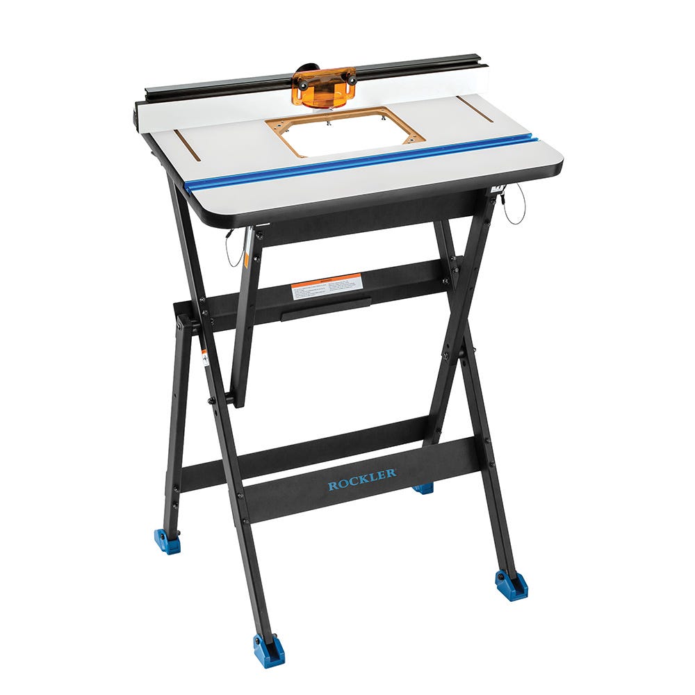 Rockler HPL Router Table with Pro Fence and Rock Steady Folding