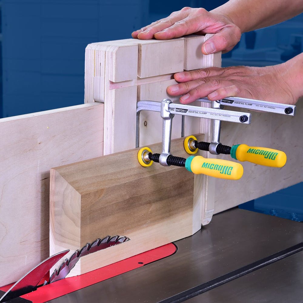 Micro Jig MatchFit Dovetail Clamps, Pair | Rockler Woodworking and Hardware