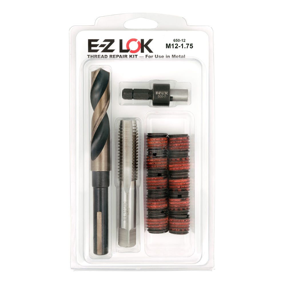 E-Z LOK™ Thread Repair Kit for Metal - Standard Wall - M12-1.75 x 3/4 ...