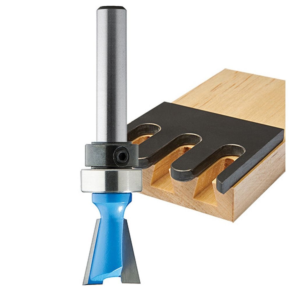 1/2'' 14° Dovetail Pattern Router Bit | Rockler Woodworking and Hardware