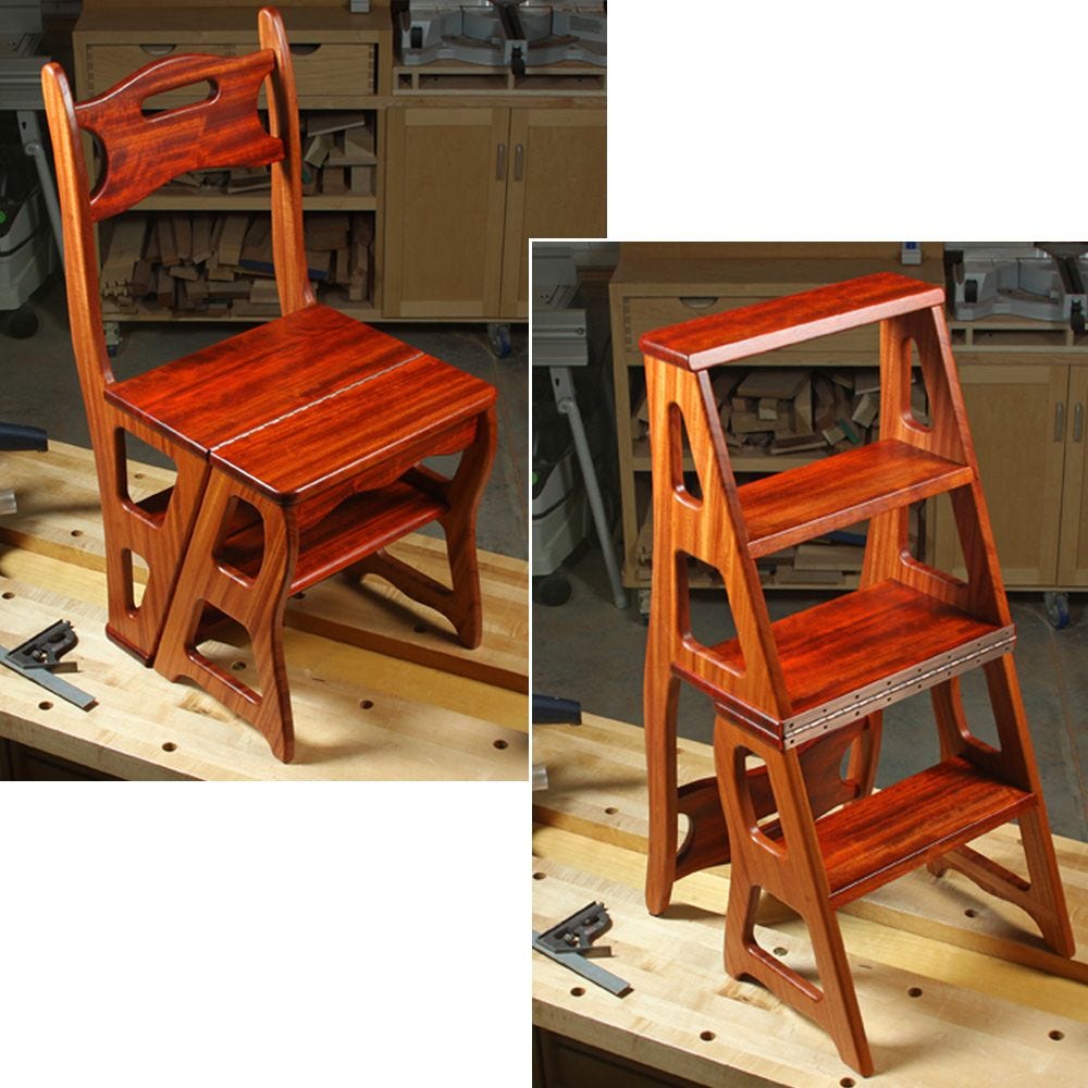 Woodworker's Journal Convertible Step Stool & Chair Plan | Rockler  Woodworking and Hardware