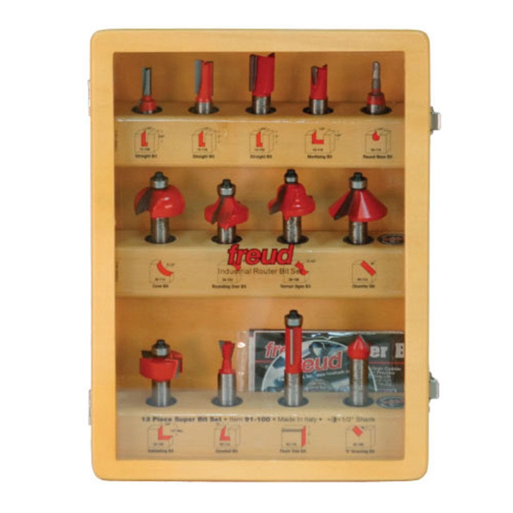 Freud 91-100 13 Piece Super Router Bit Set | Rockler Woodworking and  Hardware