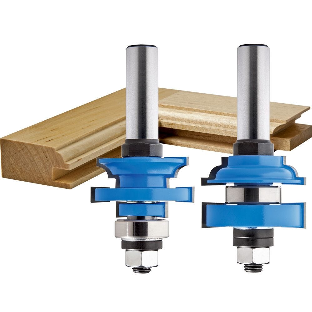 1-9/16'' Bead In-Stile and Rail Router Bit Set | Rockler Woodworking and  Hardware