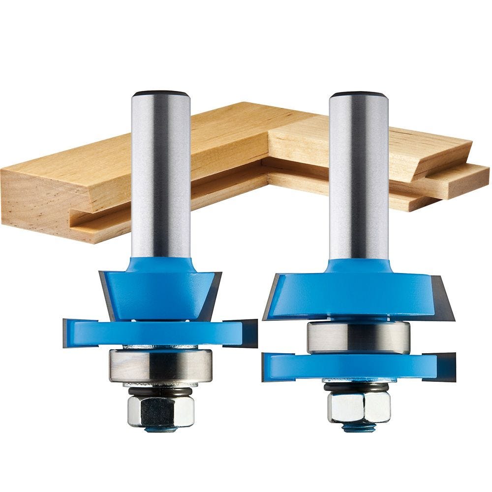 1-5/8'' 2-Pc. Rail/Stile Shaker Cutter Router Bit Set | Rockler Woodworking  and Hardware