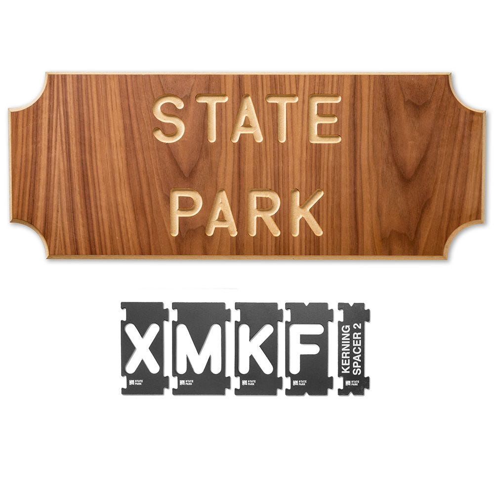 Rockler Interlock Signmaker's Templates - State Park Font Kits | Rockler  Woodworking and Hardware