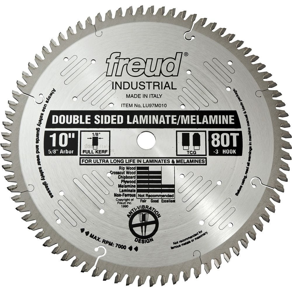 Freud® LU97M Industrial Double Sided Laminate/Melamine Saw Blade | Rockler  Woodworking and Hardware