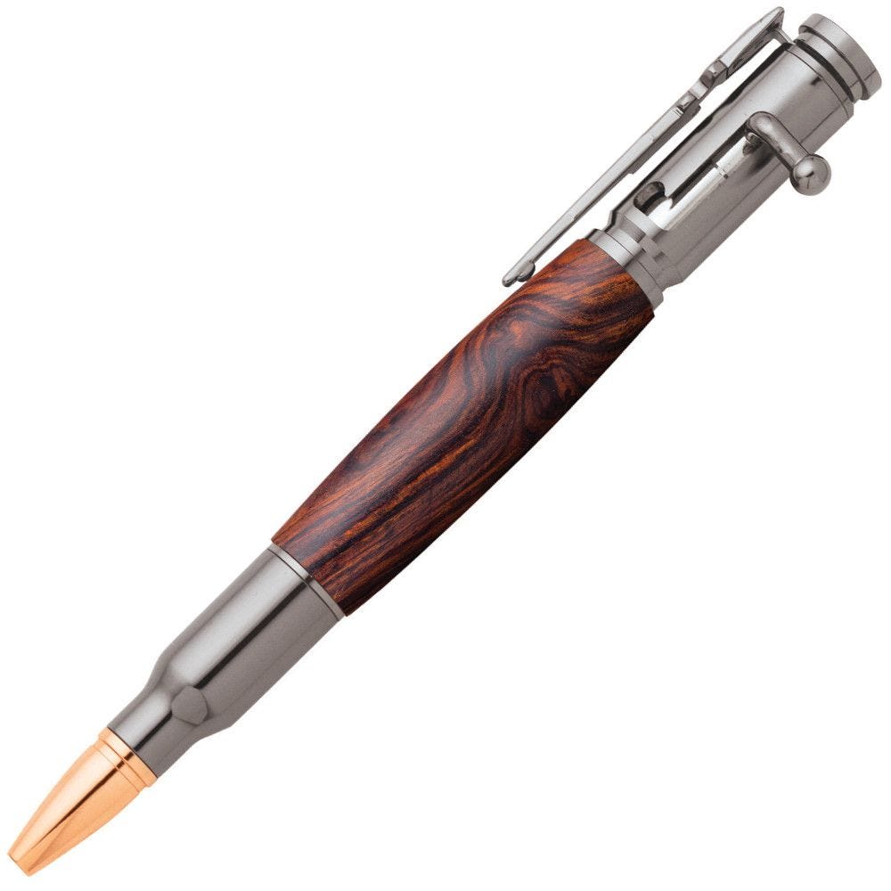 30 Caliber Bolt-Action Pen Hardware Kit, Gun Metal | Rockler Woodworking  and Hardware