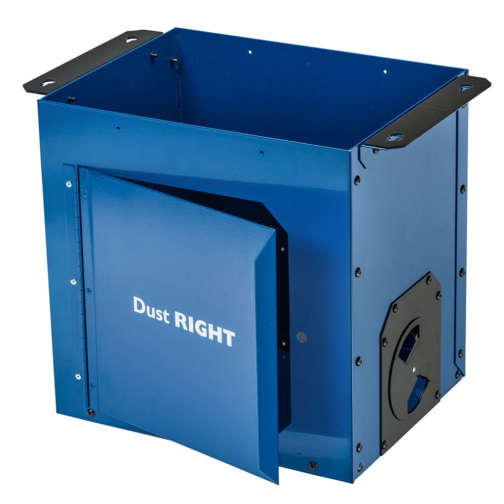 Dust Right Router Table Dust Bucket with Dual Port -Rockler