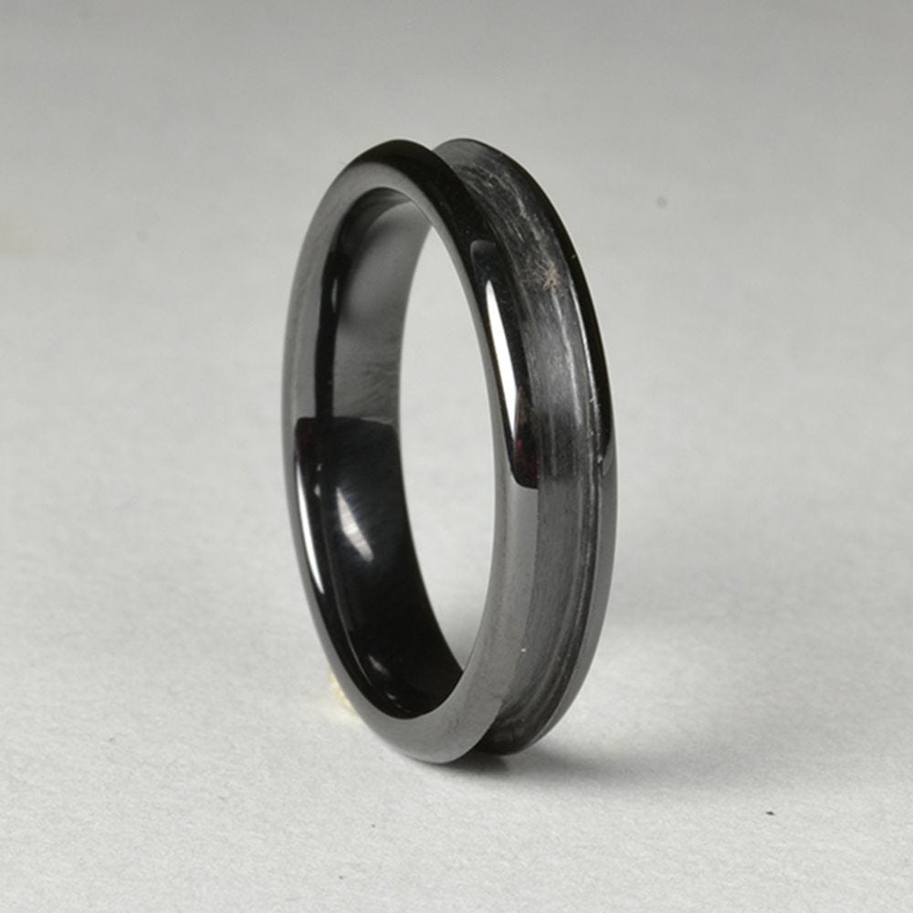 Black Ceramic Ring Core Blanks, 4mm Wide - Rockler