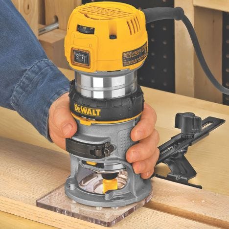 DeWalt DWP611 Compact Router, Fixed Base | Rockler Woodworking and Hardware