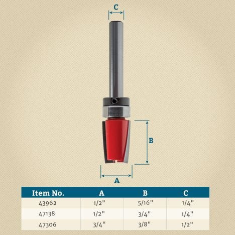Freud Top Bearing Mortising Dado Router Bits | Rockler Woodworking and  Hardware