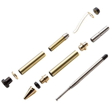 Cuban Style Gold Pen Turning Hardware Kit | Rockler Woodworking and Hardware