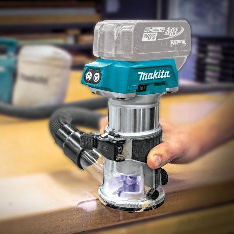 Makita XTR01Z 18V LXT Lithium-Ion Brushless Cordless Compact Router, Bare  Tool | Rockler Woodworking and Hardware