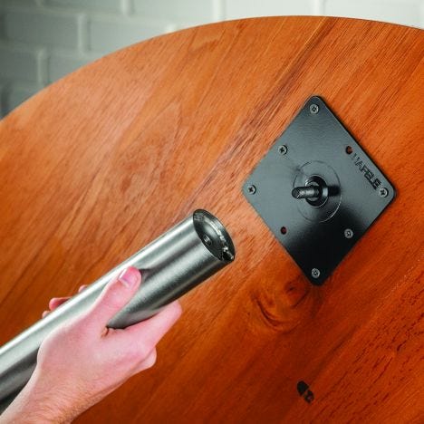 Nickel Adjustable Table Leg Set, Set of 4 | Rockler Woodworking and Hardware