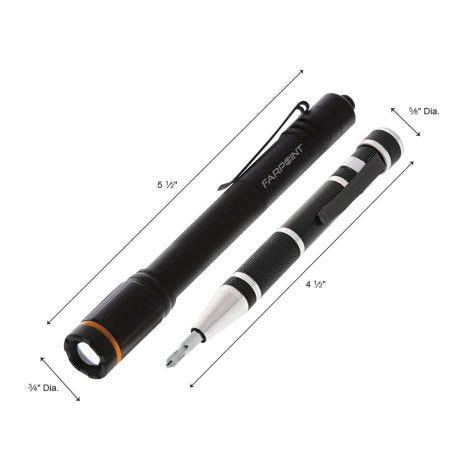 Pocket Screwdriver Set with 200-Lumen Pen Light - Rockler