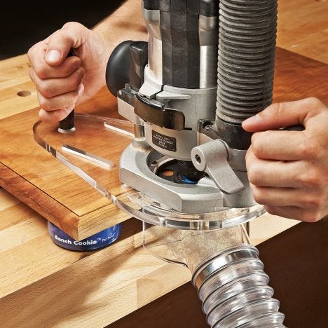 Rockler Universal Router Base with Whirlwind Dust Port| Rockler Woodworking  and Hardware