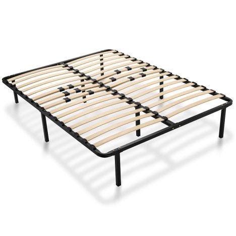Queen-Size Platform Bed Frame with Wooden Slats - Rockler