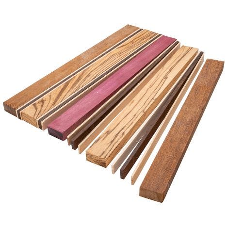 Exotic Hardwood Cutting Board Kit, 9-7/8''W x 16''L x 1-1/2'' Thick -  Rockler