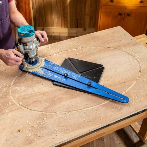 Rockler Ellipse/Circle Cutting Router Jig with Standard and Large Bases