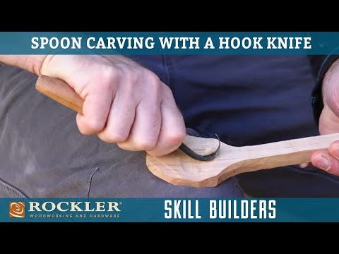 Carving a Spoon w/ a Hook Knife 