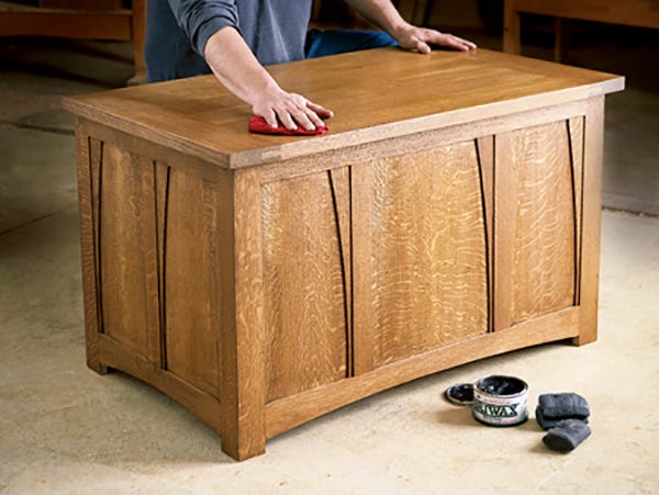 Arts and Crafts White Oak Blanket Chest