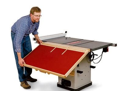 DIY Table Saw Stand With Folding Out-feed Table