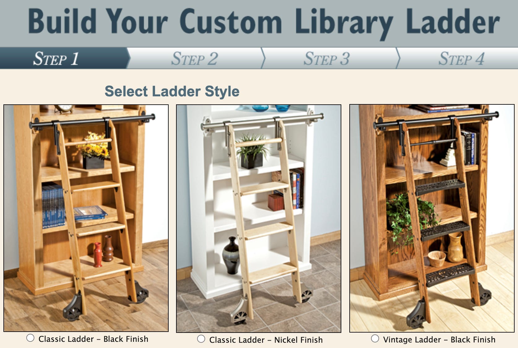 DIY Rolling Library Ladder Kits