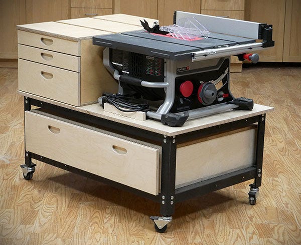 SawStop Benchtop Table Saw Stand - Free Project Plan